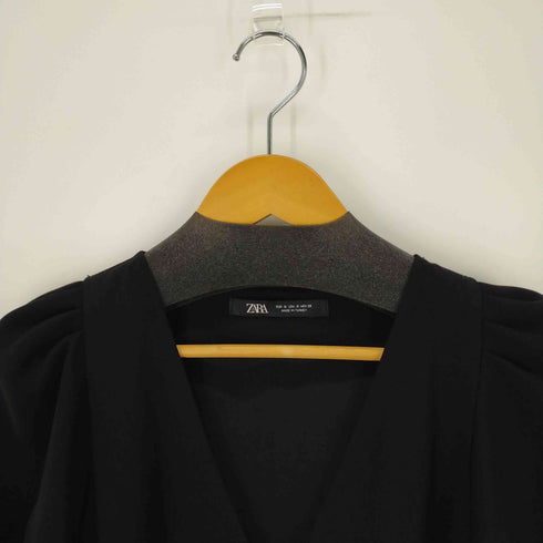 ザラ ZARA ショルダーフリンジミニワンピース レディース import:S
