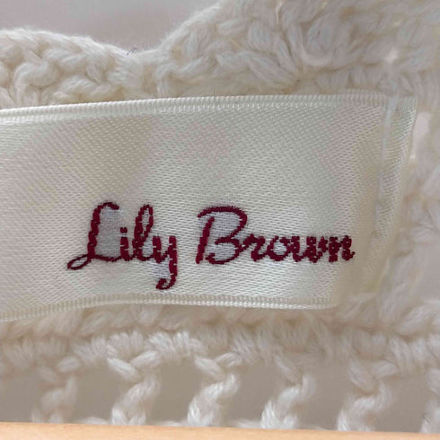 リリーブラウン Lily Brown フロントボタン カギ編みタンクトップ レディース FREE
