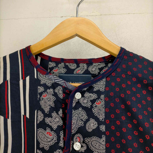ウィズリミテッド WHIZ LIMITED 柄切替 1ポケット ヘンリーネックTシャツ メンズ JPN:L