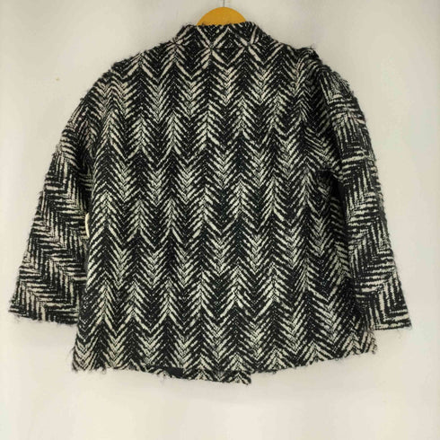 マックスマーラ MAX MARA モヘヤ混 ヘリンボーン ダブルジャケット レディース FR:38