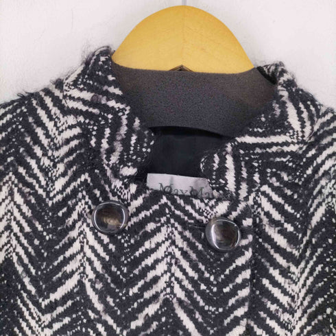 マックスマーラ MAX MARA モヘヤ混 ヘリンボーン ダブルジャケット レディース FR:38