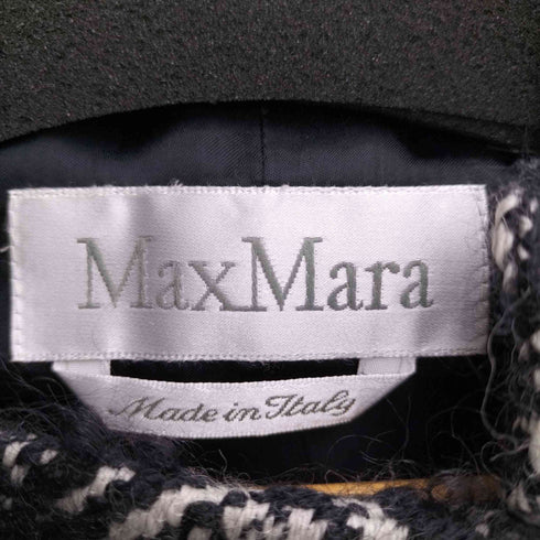 マックスマーラ MAX MARA モヘヤ混 ヘリンボーン ダブルジャケット レディース FR:38