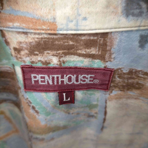 ペントハウス PENTHOUSE 総柄コットンシャツ メンズ JPN:L