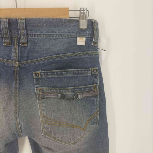 ハイダウェイニコル HIDE AWAYS NICOLE 00S 立体裁断 チェーン ギミック フレア デニム パンツY2K メンズ 44