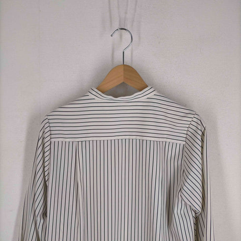 ビューティーアンドユースユナイテッドアローズ BEAUTY & YOUTH UNITED ARROWS ストライプシフォンタックスキッパー8分袖ブラウス レディース