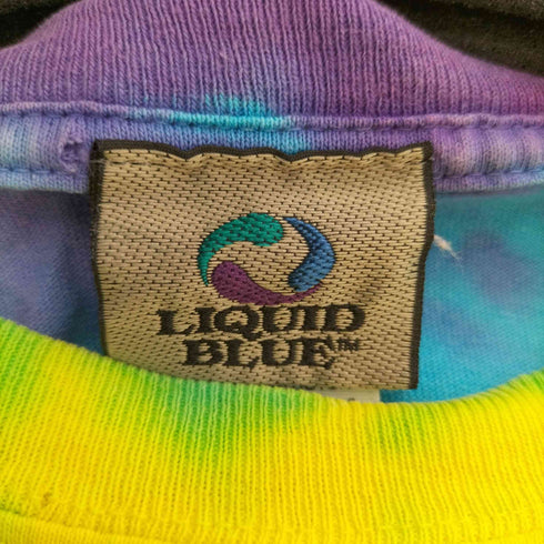 リキッドブルー LIQUID BLUE キャラクタープリント オーバーサイズタイダイTシャツ メンズ import:XL
