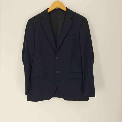 ユニクロ UNIQLO ストレッチ ウール スリム ジャケット スーツ セットアップ メンズ 44×68