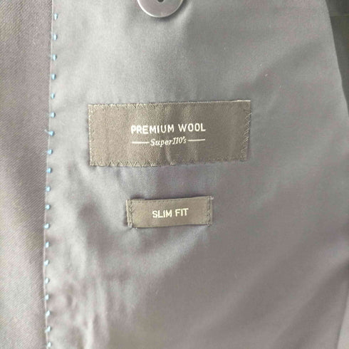 ユニクロ UNIQLO ストレッチ ウール スリム ジャケット スーツ セットアップ メンズ 44×68