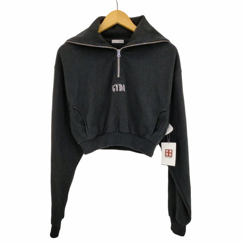 ジェイダ GYDA BIG COLLARハーフZIPショートスウェットトップス レディース FREE