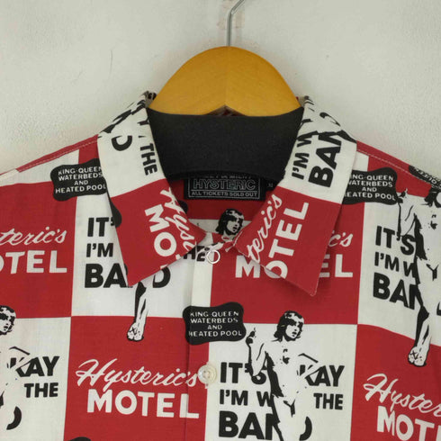 ヒステリックグラマー HYSTERIC GLAMOUR 22AW HYSTERIC'S MOTEL柄 エンジニア シャンブレー シャツ メンズ JPN:M