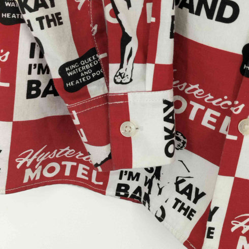ヒステリックグラマー HYSTERIC GLAMOUR 22AW HYSTERIC'S MOTEL柄 エンジニア シャンブレー シャツ メンズ JPN:M