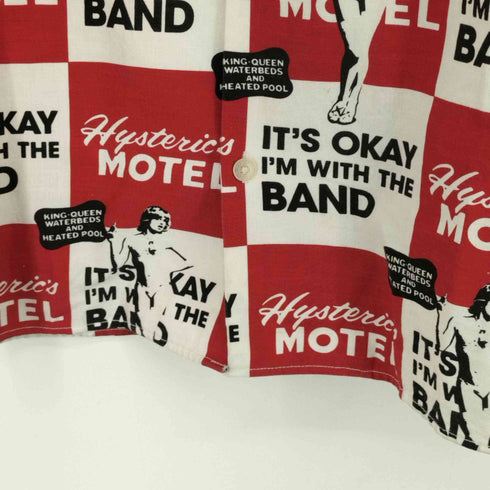 ヒステリックグラマー HYSTERIC GLAMOUR 22AW HYSTERIC'S MOTEL柄 エンジニア シャンブレー シャツ メンズ JPN:M