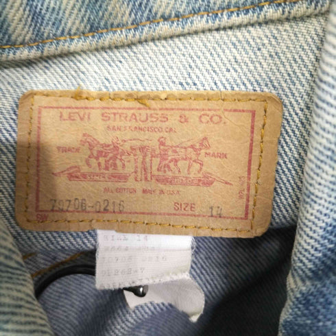 リーバイス Levis USA製 ボタン裏698 デニム トラッカー ジャケット レディース 14