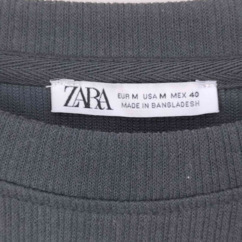 ザラ ZARA BRUSHED RIB T-SHIRT ロングスリーブリブTシャツ メンズ import:M