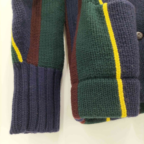 ポロラルフローレン POLO RALPH LAUREN マルチカラーショールカラーカーディガン くるみボタン メンズ