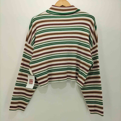 エックスガール X-girl STRIPED HIGH NECK KNIT TOP ニット レディース ONE SIZE