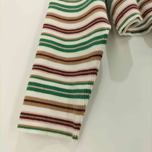 エックスガール X-girl STRIPED HIGH NECK KNIT TOP ニット レディース ONE SIZE