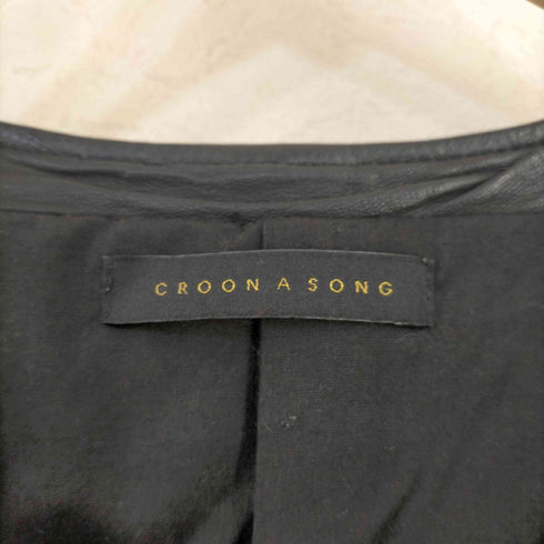 クルーンアソング CROON A SONG ラムレザー レザージャケット レディース JPN:38