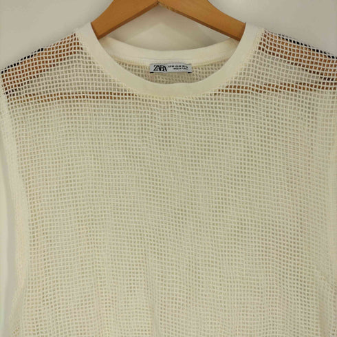 ザラ ZARA SLEEVELESS MESH TOP ノースリーブ メッシュ Tシャツ メンズ import:M
