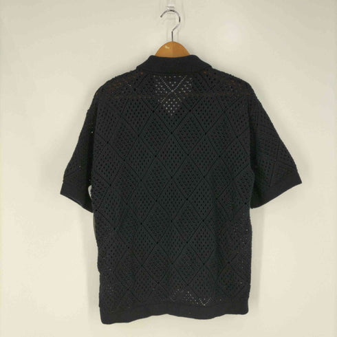 ザラ ZARA CROCHET KNIT SHIRT クロシェ編み ニットシャツ メンズ import:M