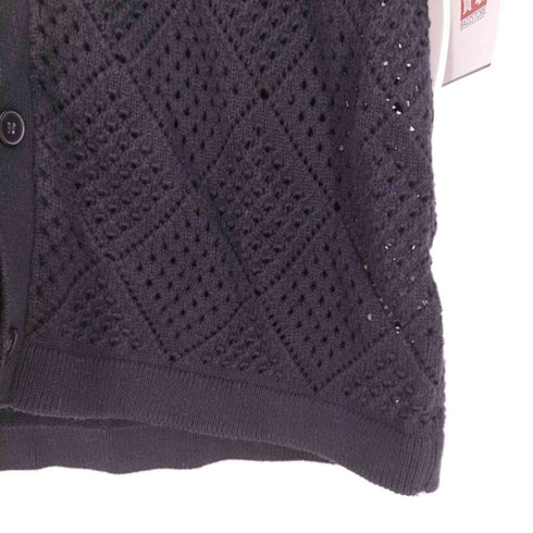 ザラ ZARA CROCHET KNIT SHIRT クロシェ編み ニットシャツ メンズ import:M