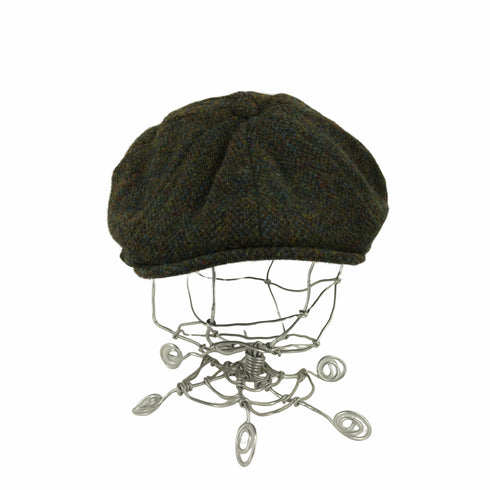 ヘザー Heather Arran Harris Tweed 8pc Cap - Forest メンズ XL 62cm
