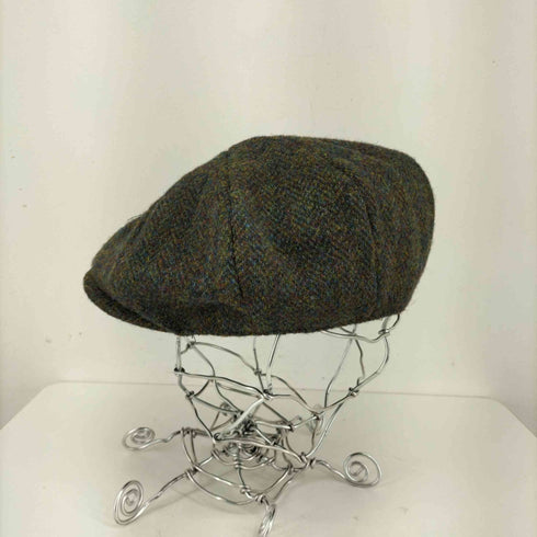 ヘザー Heather Arran Harris Tweed 8pc Cap - Forest メンズ XL 62cm