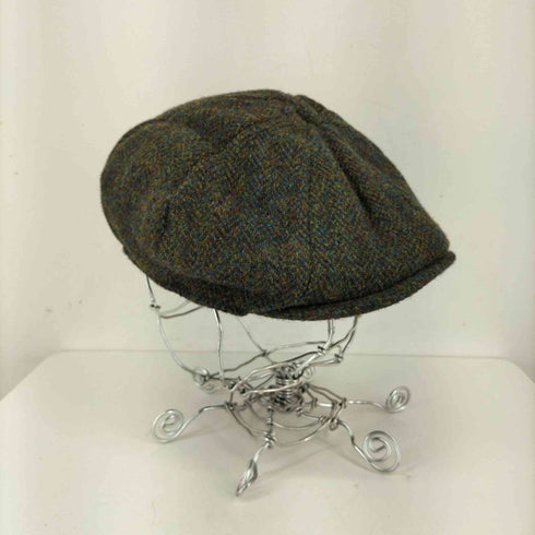 ヘザー Heather Arran Harris Tweed 8pc Cap - Forest メンズ XL 62cm