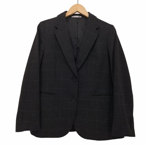 ユニクロ ジェイダブリューアンダーソン UNIQLO JW ANDERSON チェック ウール混 テーラードジャケット レディース JPN:S