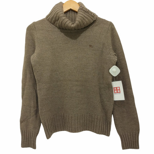 バーバリーブルーレーベル BURBERRY BLUE LABEL ボタンネック ウール ニットセーター レディース 38