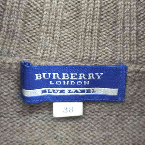 バーバリーブルーレーベル BURBERRY BLUE LABEL ボタンネック ウール ニットセーター レディース 38