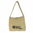エムエイチエル MHL. ロゴプリント コットンキャンバス ショルダーバッグ メンズ