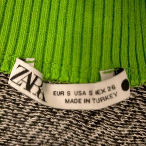 ザラ ZARA 千鳥格子 Vネック ニットベスト レディース import:S