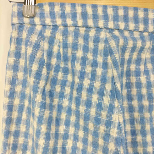 ザラ ZARA ギンガムチェック ブーツカット フレアパンツ レディース XS