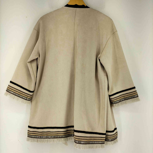 ザラ ZARA フェイクスウェードノーカラージャケット レディース JPN:M