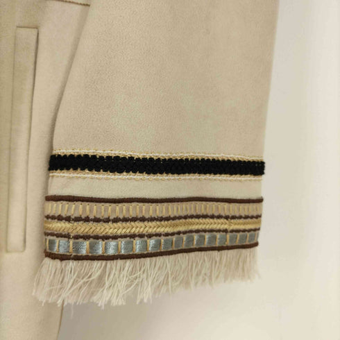 ザラ ZARA フェイクスウェードノーカラージャケット レディース JPN:M
