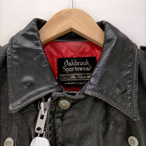シアーズ Sears OAKBROOK SPORTWEAR デカTALON SERVAC ZIP Dポケ ダブルライダース メンズ