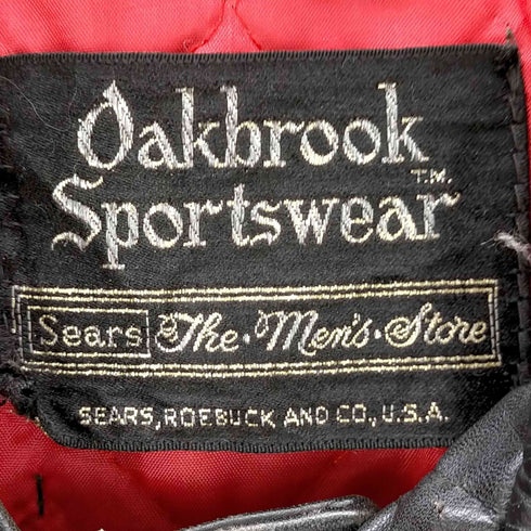 シアーズ Sears OAKBROOK SPORTWEAR デカTALON SERVAC ZIP Dポケ ダブルライダース メンズ