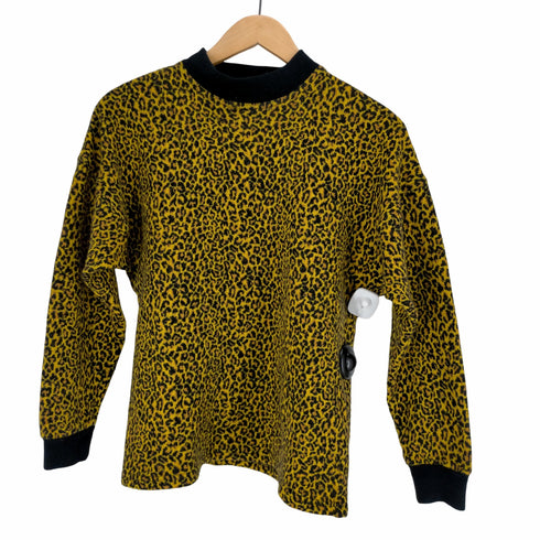 ジャンニヴェルサーチ GIANNI VERSACE 90S モックネック レオパード柄ニット レディース