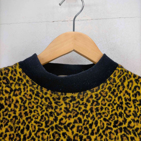 ジャンニヴェルサーチ GIANNI VERSACE 90S モックネック レオパード柄ニット レディース