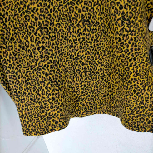 ジャンニヴェルサーチ GIANNI VERSACE 90S モックネック レオパード柄ニット レディース