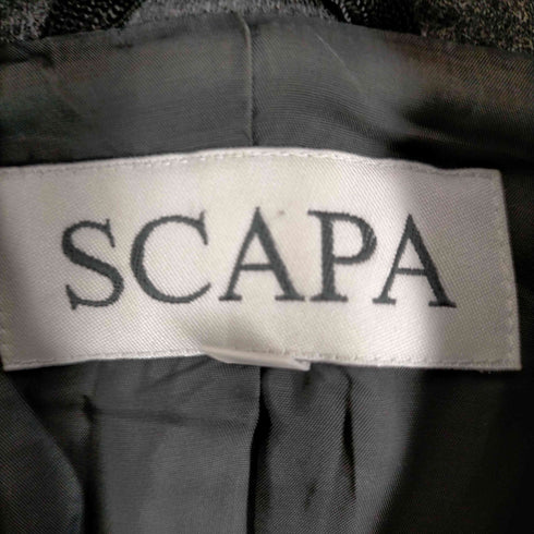 スキャパ SCAPA リブ切替エルボーパッチテーラードジャケット レディース JPN:38