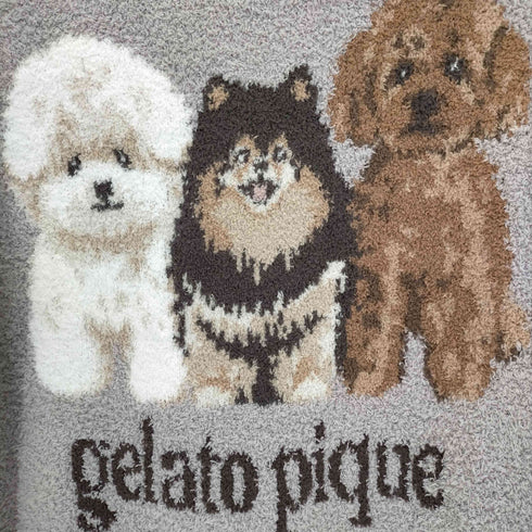 ジェラートピケ gelato pique パウダーDOG3柄ジャガードワンピース レディース ONE SIZE