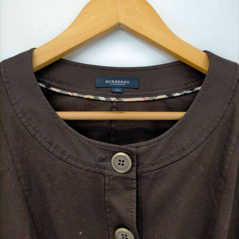 バーバリー BURBERRY 裾フリル ノーカラージャケット レディース JPN:44