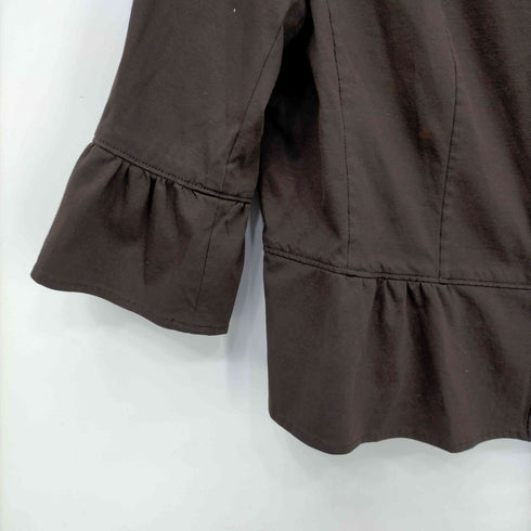 バーバリー BURBERRY 裾フリル ノーカラージャケット レディース JPN:44