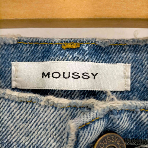 マウジー moussy ダメージ加工ワイドデニムパンツ レディース 26