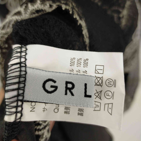 グレイル GRL レース刺繍チェック柄フレアスカート レディース JPN:S