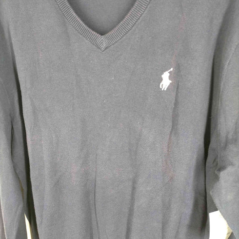 ポロゴルフラルフローレン POLO GOLF RALPH LAUREN ポニー刺繍ロゴ Vネックニット メンズ import:L