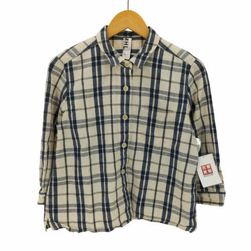 エムエイチエル MHL. リネン混 L/S チェックシャツ レディース JPN:2