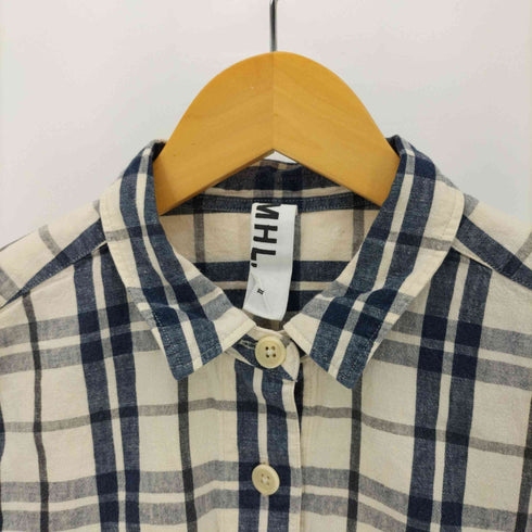 エムエイチエル MHL. リネン混 L/S チェックシャツ レディース JPN:2